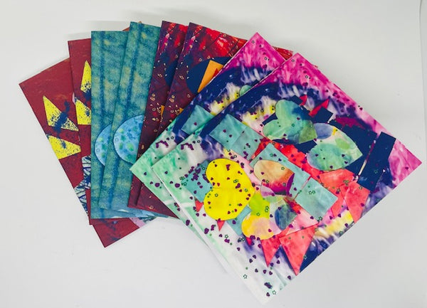 > Hearts Abound Blank Folded Notecards