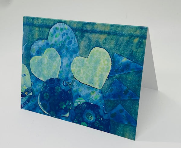 Hearts Abound Blank Folded Notecards